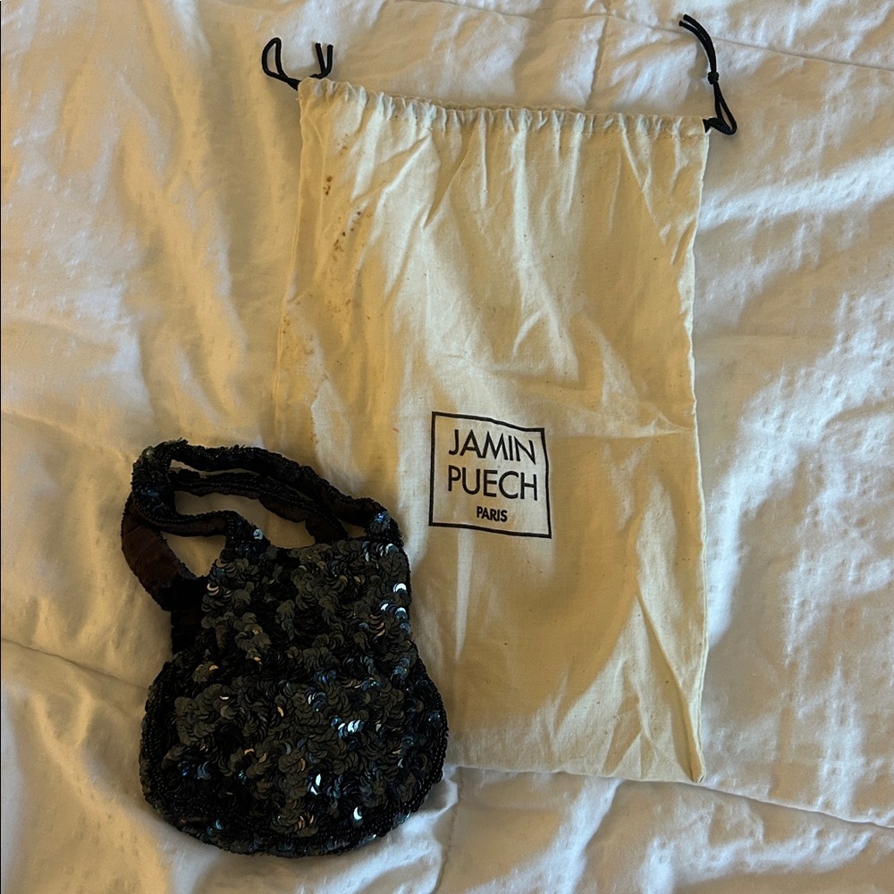 Jamin Puech Black Sequin Mini Bag